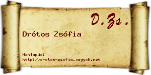 Drótos Zsófia névjegykártya
