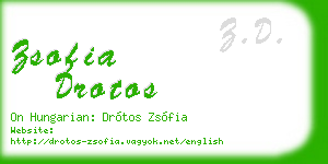 zsofia drotos business card