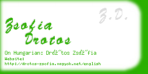 zsofia drotos business card
